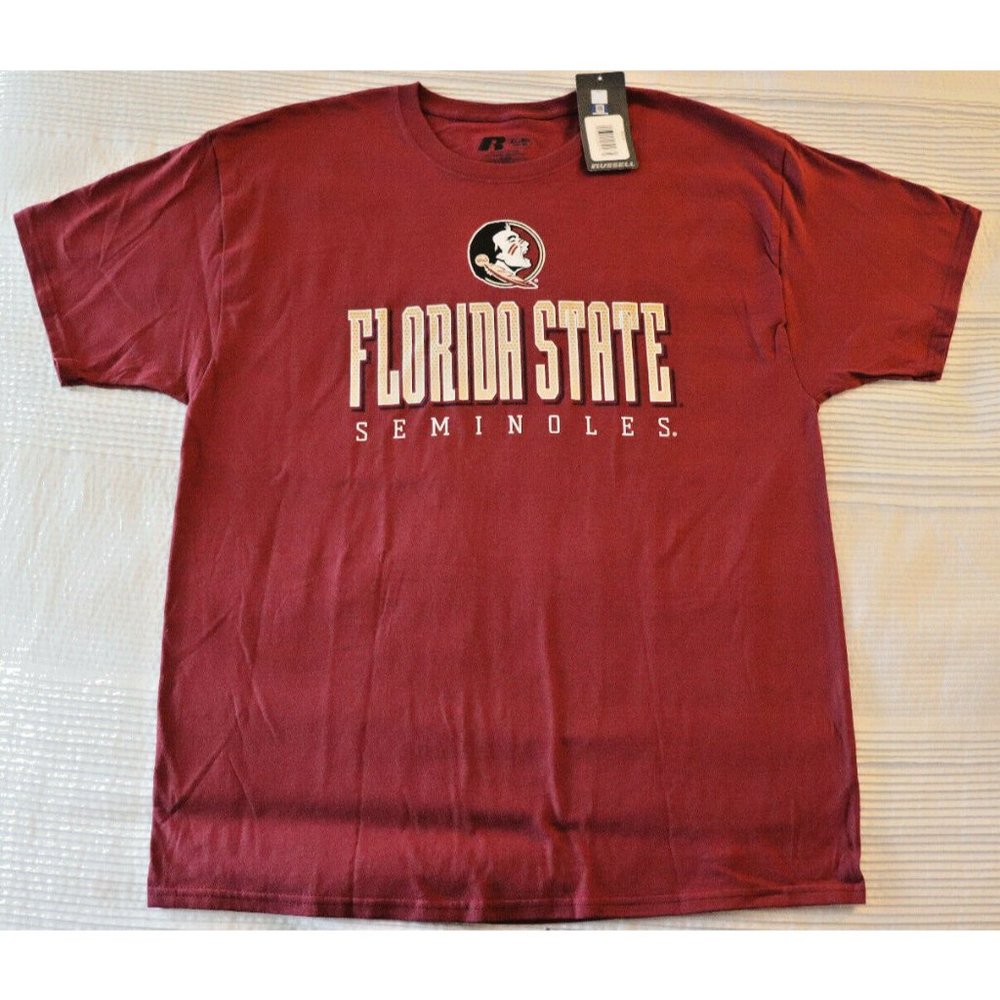 FLORIDA STATE Seminoles RUSSELL Cotton shirt - Xtra Large - New w. Tags